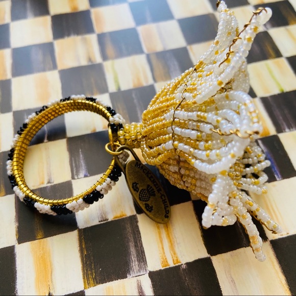 New MacKenzie-Childs napkin ring gold - Picture 8 of 9